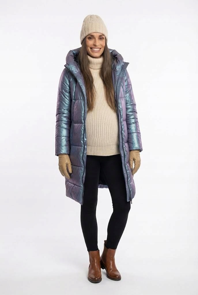 GETRY CIĄŻOWE LEGGINSY OCIEPLANE GRUBE NA ZIMĘ CZARNE BAWEŁNIANE LEGINSY M Rozmiar M