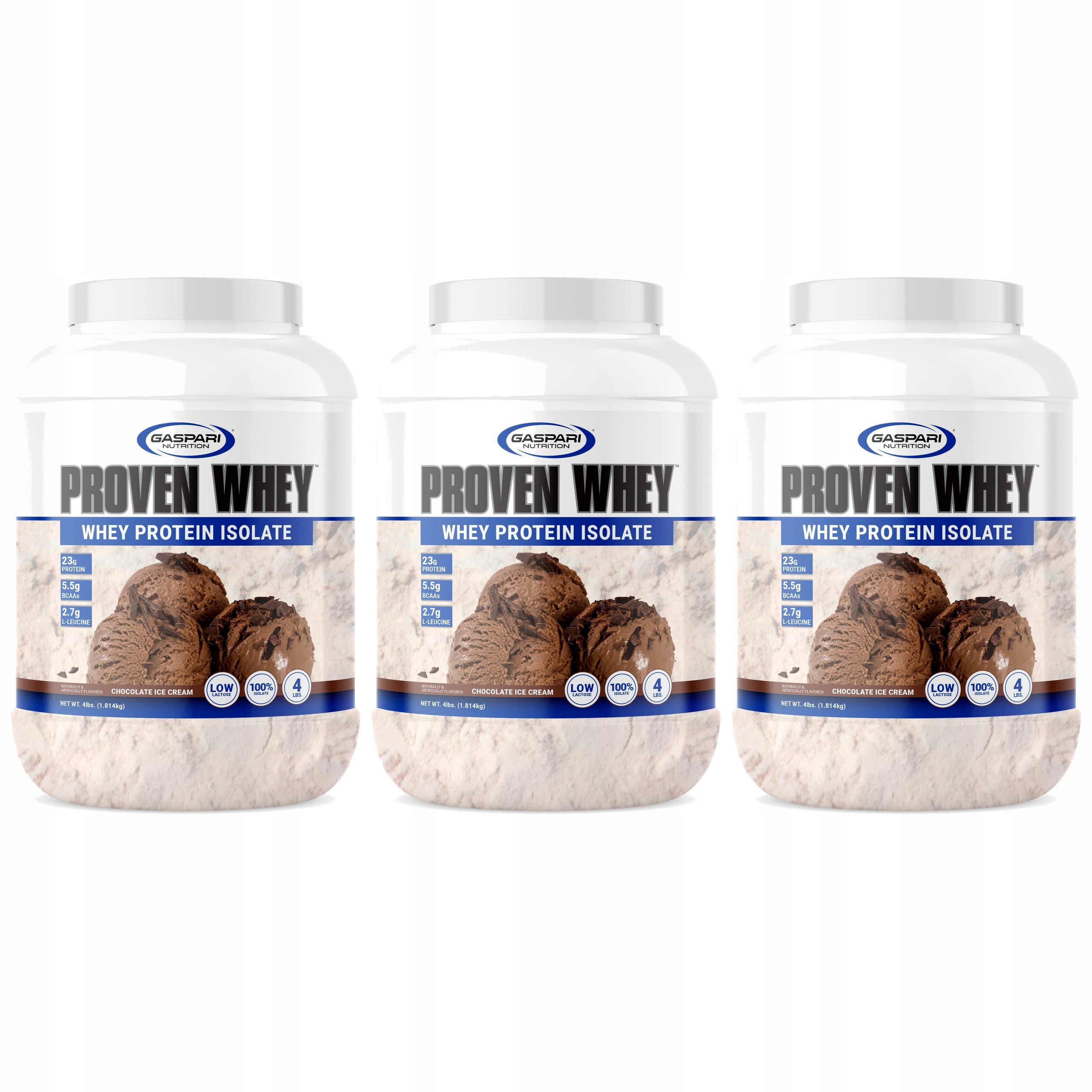 3x Protein Wpi Izolát Doplněk Stravy Proven Whey 2.0 Protein 1814 g čokoláda Gaspa