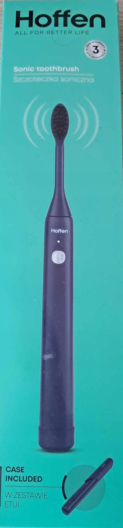 ++ Hoffen Szczoteczka soniczna BST-5230-3 do zębów Granatowa 3 końcówki