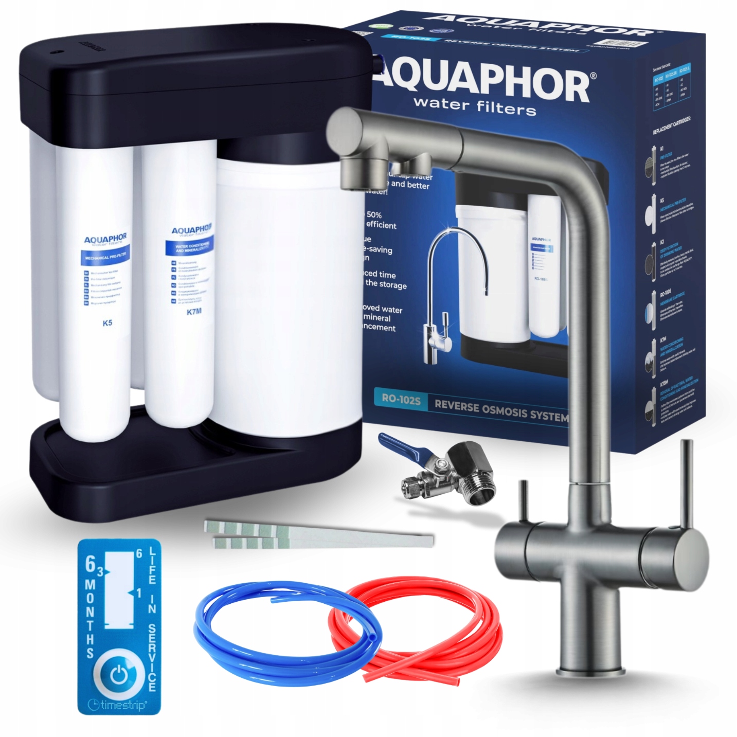 Kuchynská Batéria Trojcestná Vyťahovacia Vypúšťačka A Vodný Filter Aquaphor 102S