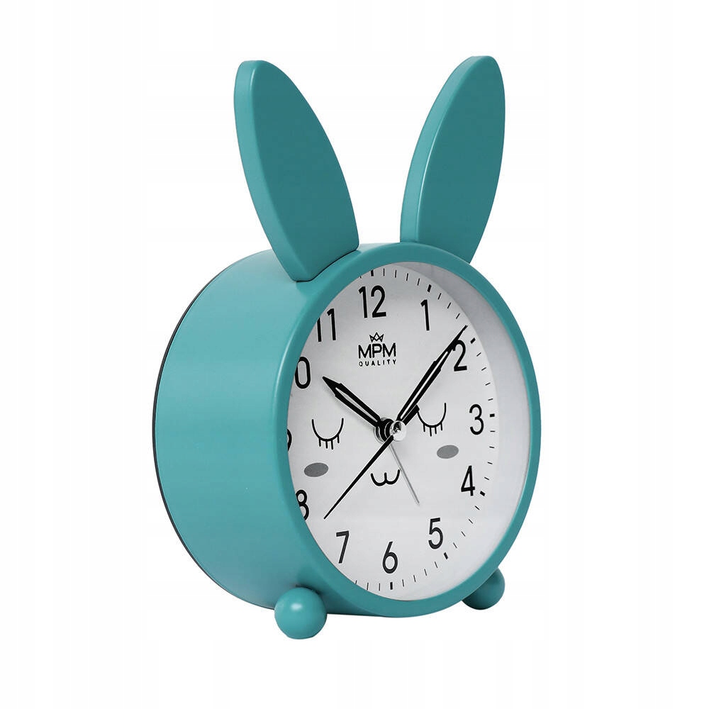 PASTELOWY BUDZIK DZIECIĘCY KRÓLIK MPM C01.4370.30 ALARM PODŚWIETLENIE Bohater brak