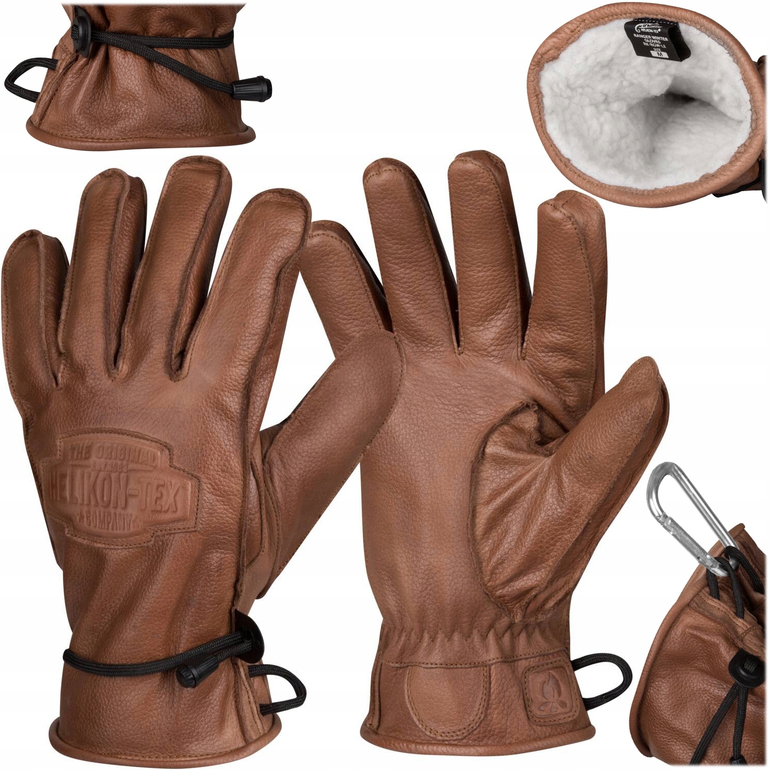 Kožené zimní rukavice Helikon Ranger Winter Hnědé vel. L