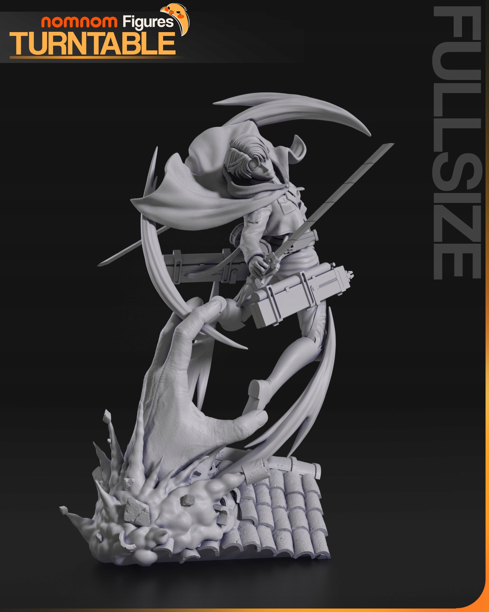 Figurka Levi Ackerman Attack on Titan Miniatura NomNom 3D tisk 12K