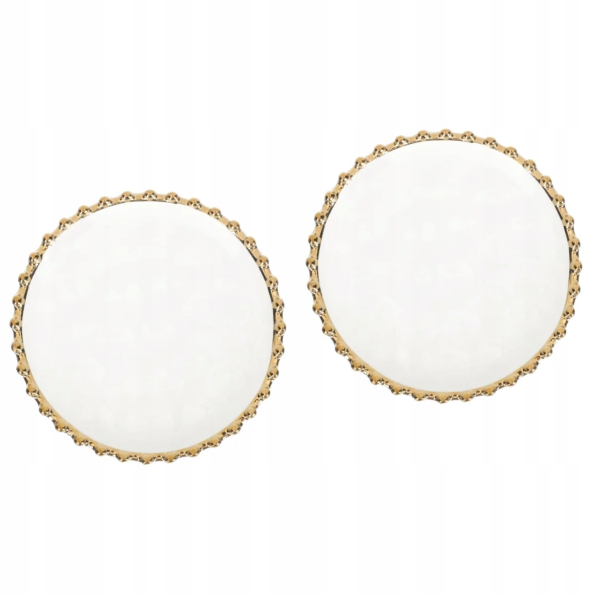 Talerz do makaronu Talerze obiadowe ze złotą