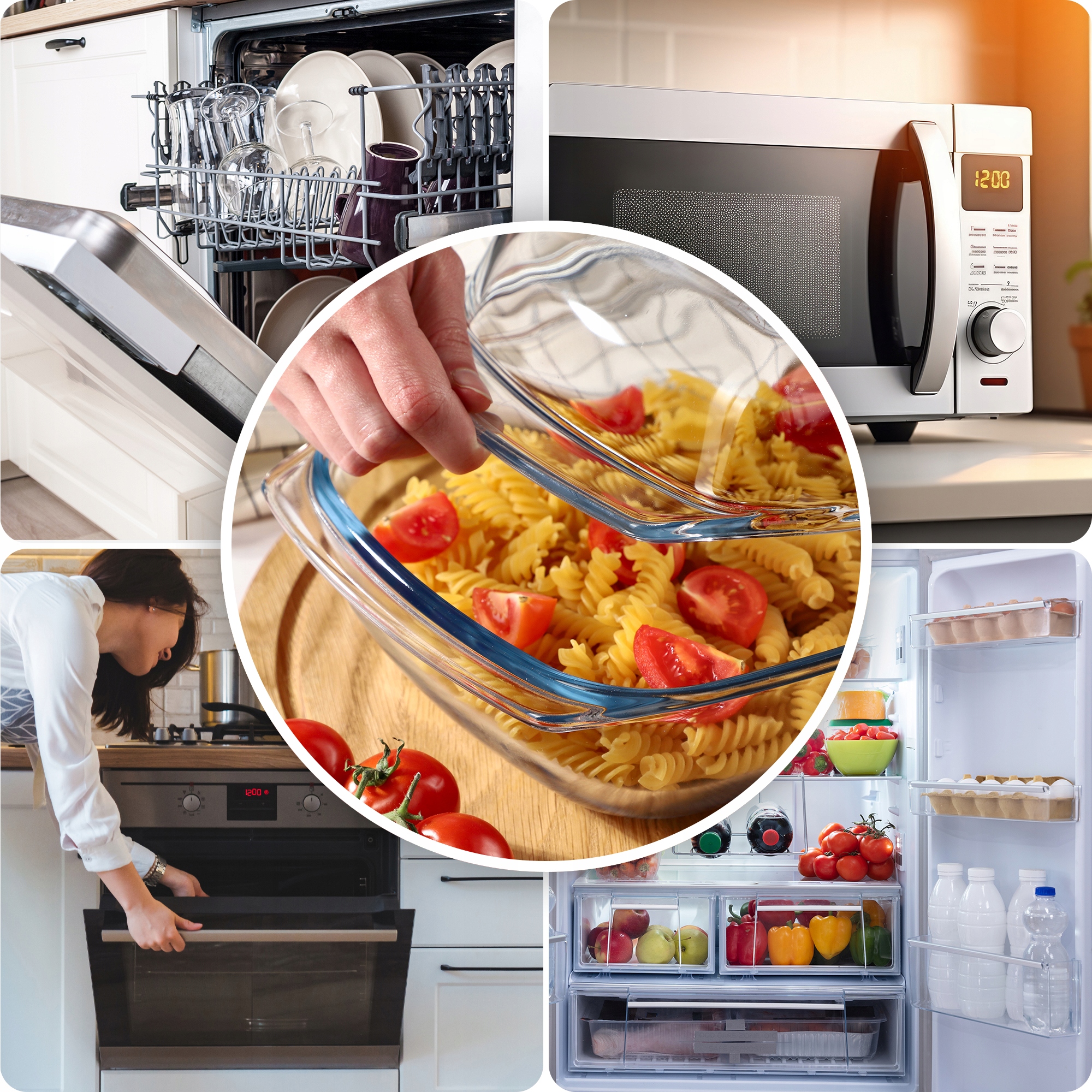 NACZYNIE ŻAROODPORNE Z POKRYWKĄ 4,1L SZKLANE Waga produktu z opakowaniem jednostkowym 2.5 kg