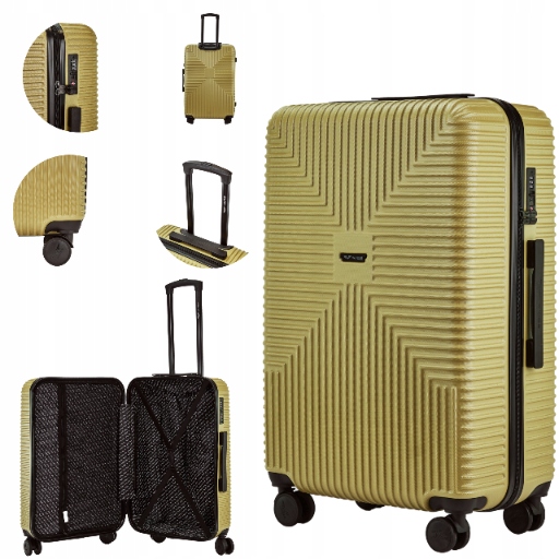 Velký cestovní kufr 28 Eco Wings Tsa zámek polycarbon 97L, prostorný, odolný