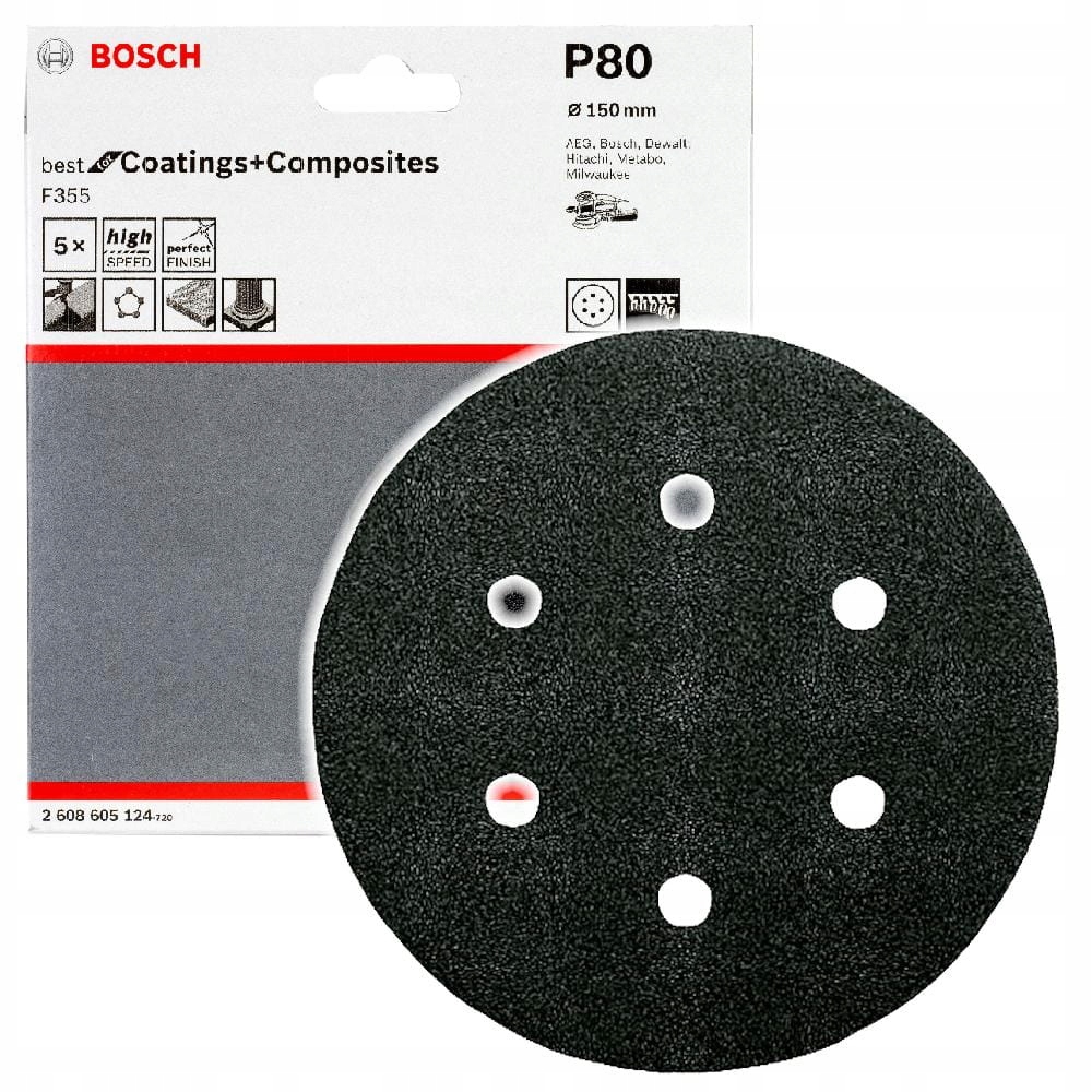 

Papier ścierny Bosch F355 150 gr. 80 op.5 szt