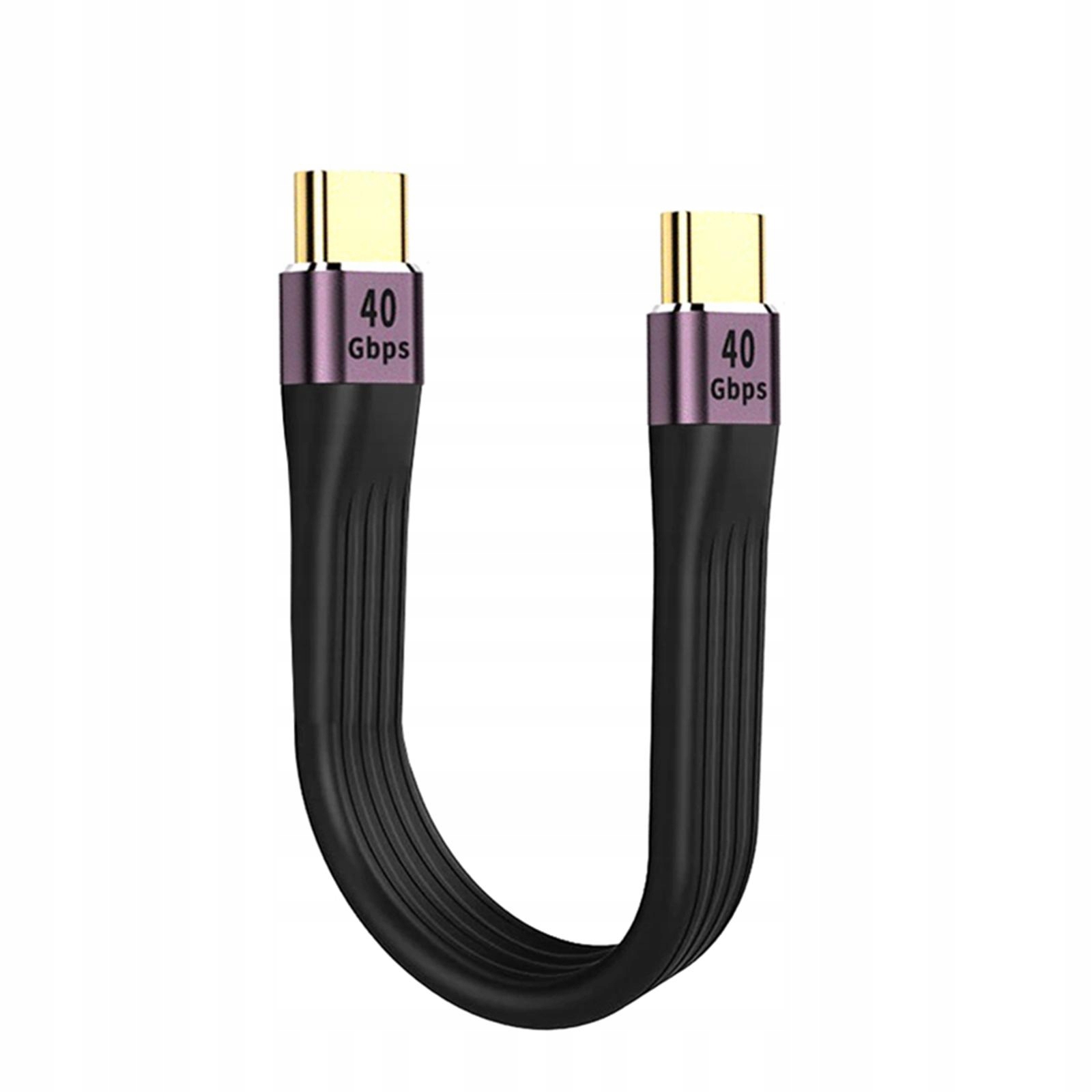 Krótki kabel USB C 100W 0.5ft 40Gbps Transfer Marka Inna