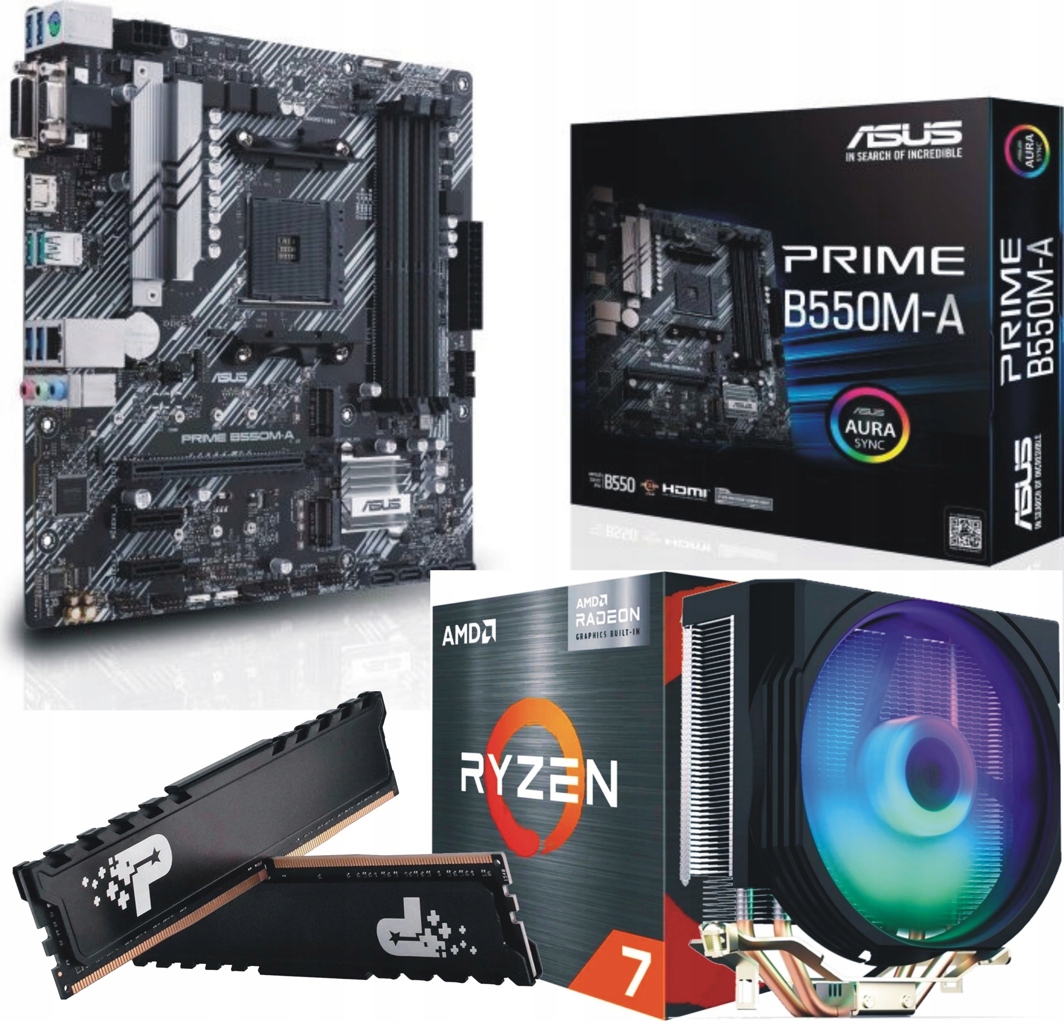 Sada Procesor Ryzen 7 5700X AM4 doska 16 Gb DDR4 Endorfy Sparatn Argb