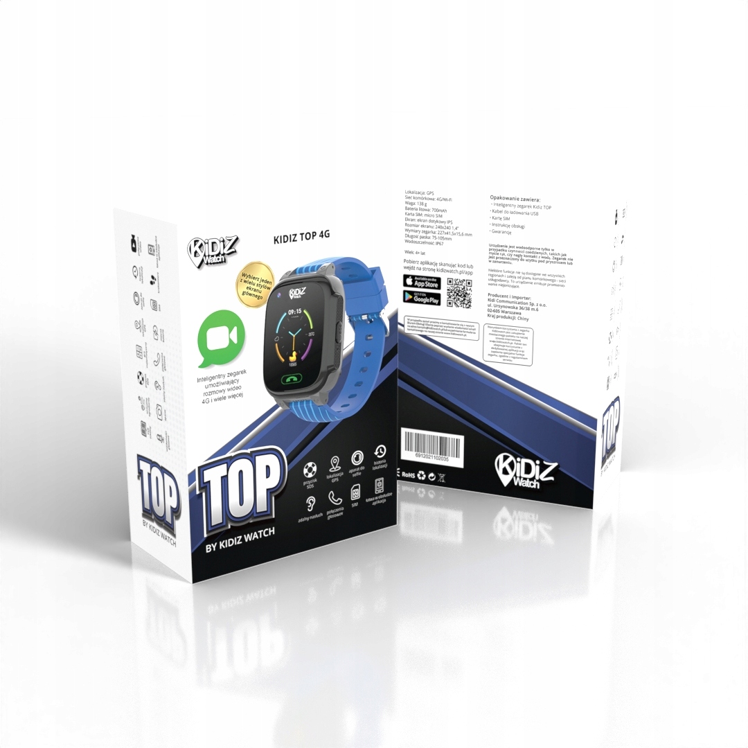 Chytré Hodinky pro dítě s Gps lokalizací KiDiZ Top modré