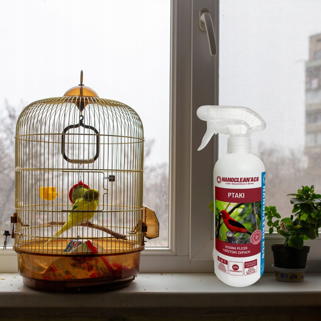 ŚRODEK DO MYCIA I DEZYNFEKCJI KLATEK , WOILERÓW PTASICH ODCHODÓW NANOCLEAN Kod producenta NANOCLEAN AC8 Home dla ptaków