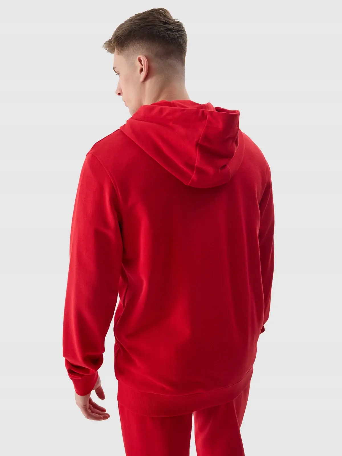 BLUZA MĘSKA 4F BAWEŁNIANA Z KAPTUREM ROZPINANA SPORTOWA KIESZENIE SS240951 Linia regular