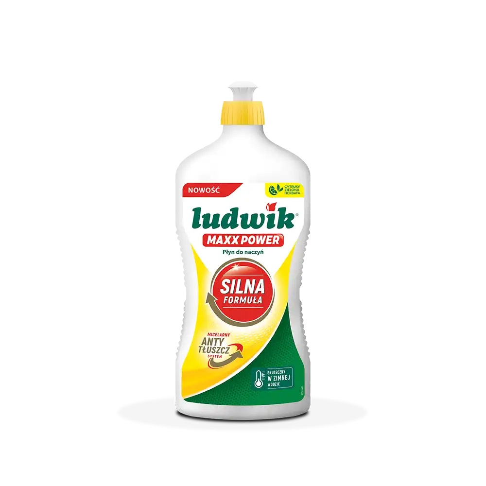 5 x Ludwik Maxx Power Tekutý přípravek na nádobí Vůně citrusů se zeleným čajem 725 g