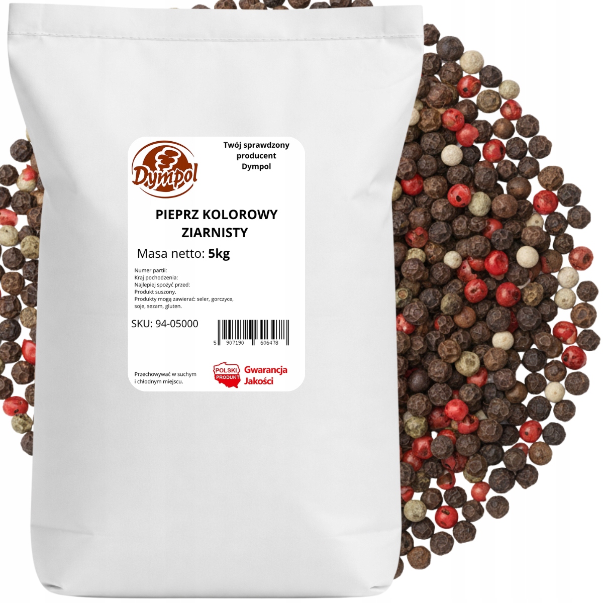 Pepř Barevný Zrnitý Přírodní Velmi chutný Premium Kvalita 5 kg