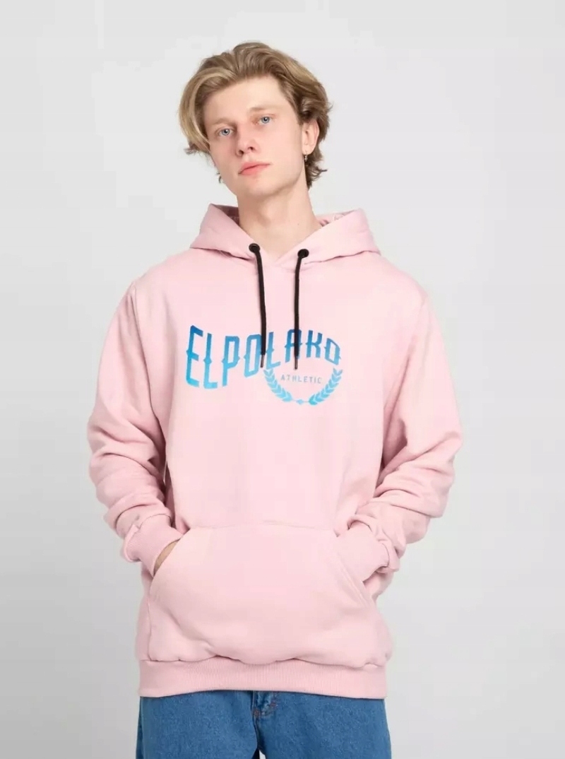 ElPolako Mikina s kapucí Wave Růžová, velikost XXL