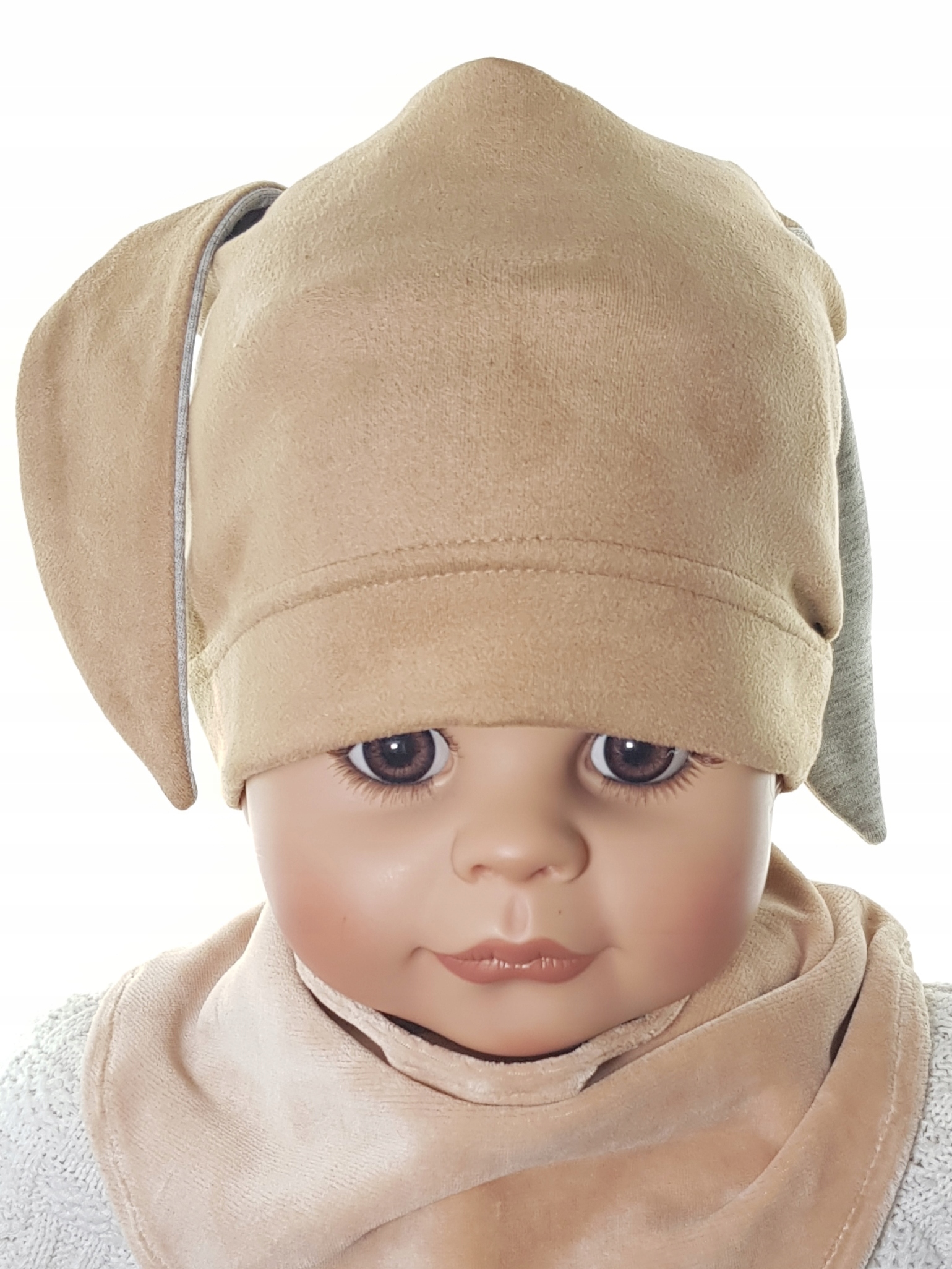 CZAPKA KRÓLIK DŁUGIE USZY WIOSNA JESIEŃ 0-6LAT 3WZ Płeć chłopcy dziewczynki