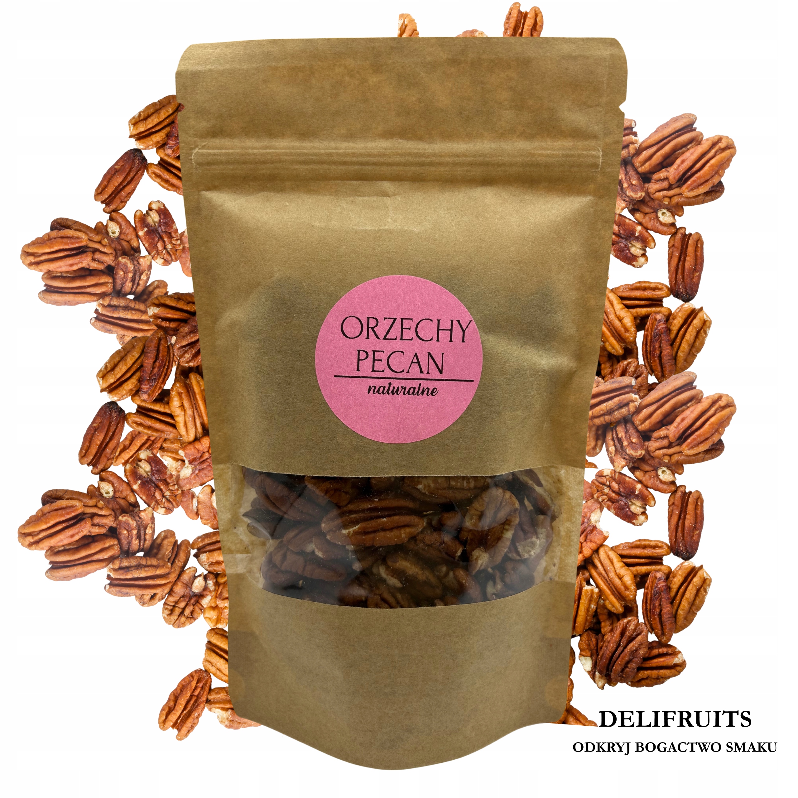 Levně Ořech Pecan Přírodní 1KG (1000G) Delifruits Prémiová Kvalita Lahodné Zdravé