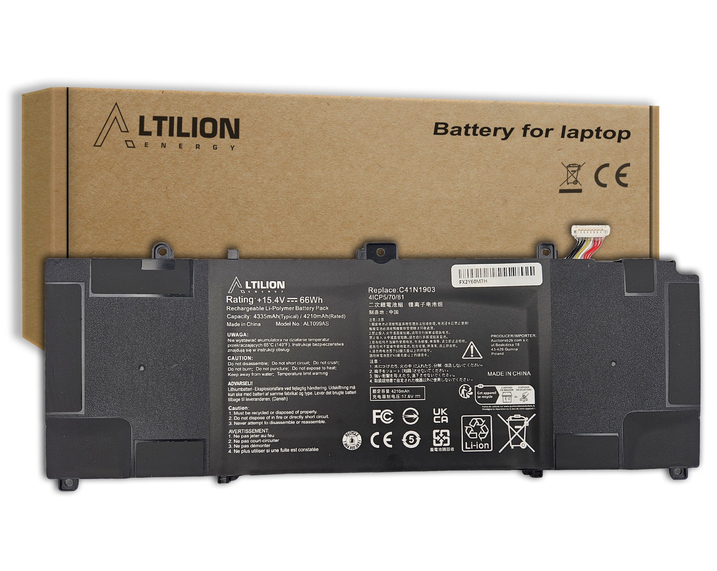 Batéria Altilion Energy C41N1903 kompatibilná s Asusom