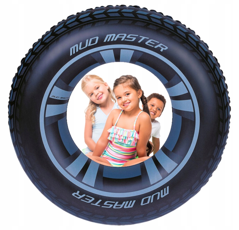 KOŁO DMUCHANE OPONA KÓŁKO DO PŁYWANIA PLAŻOWE 119CM XXL BESTWAY 36016 Kolor dominujący odcienie niebieskiego