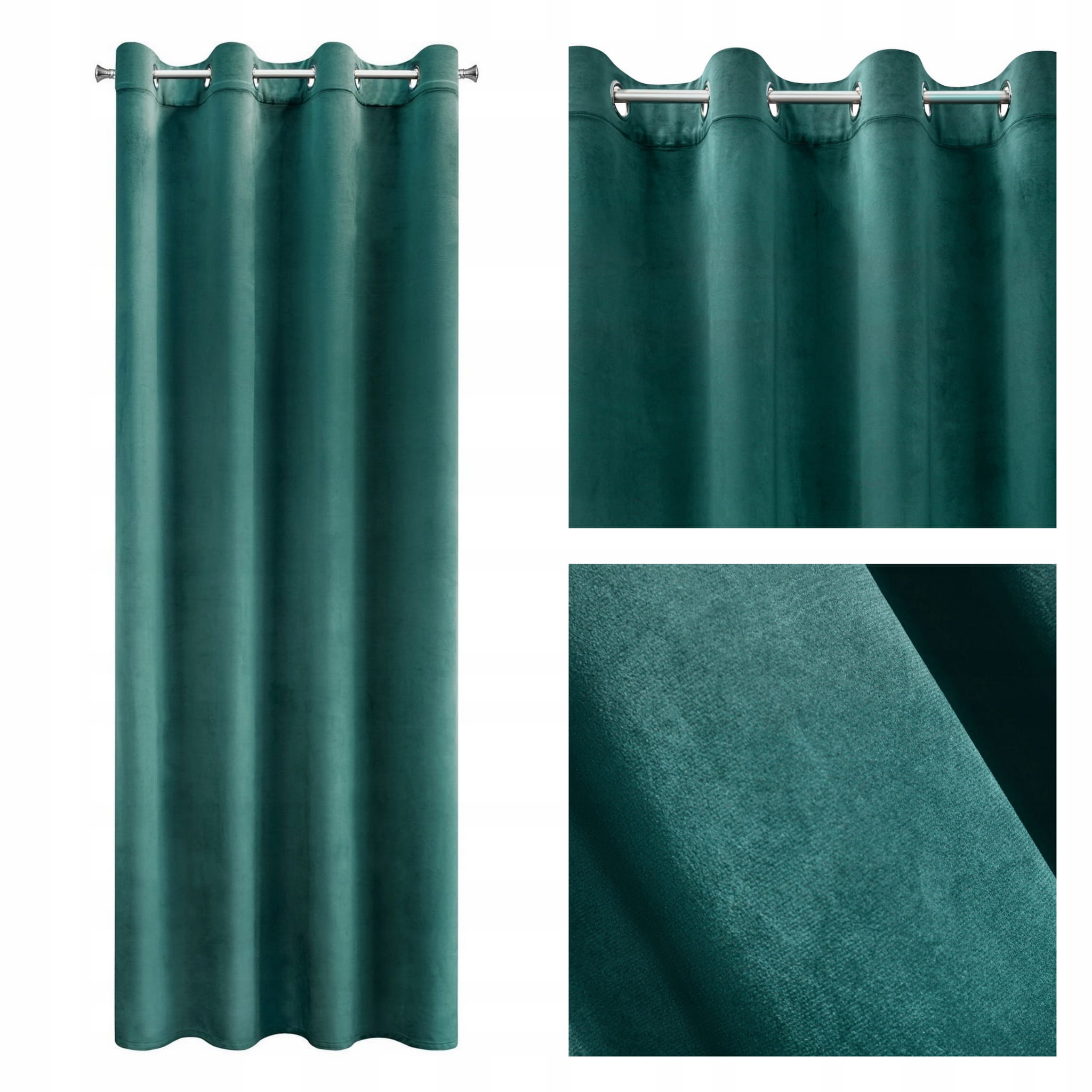 

Zasłona Welurowa Velvet Przelotki 140X250 Turkus