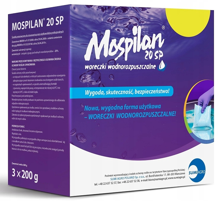 Mospilan 20 Sp 600G (3x200g) środek owadobójczy
