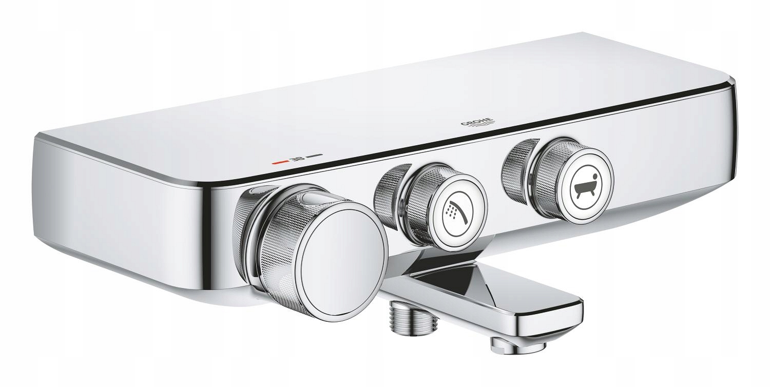 Bateria wannowa Grohe z termostatem z wylewką przyciski 34718000
