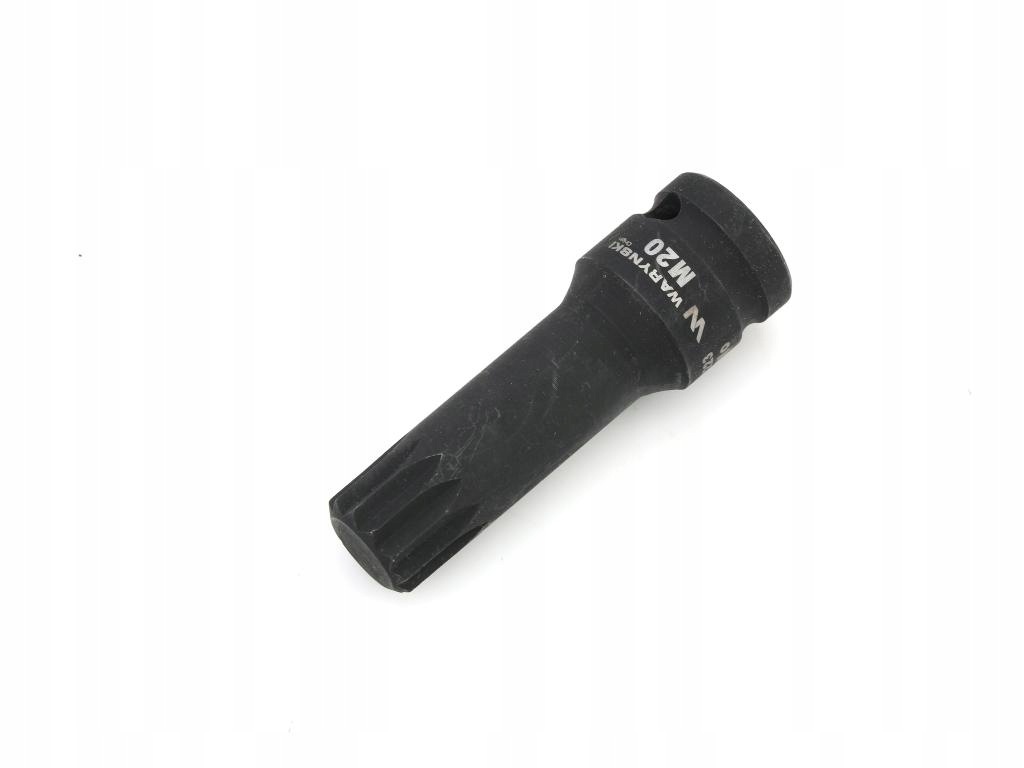 Nasadka udarowa 1/2", bit spline M20 ze stali CrMo, Waryński WMU223