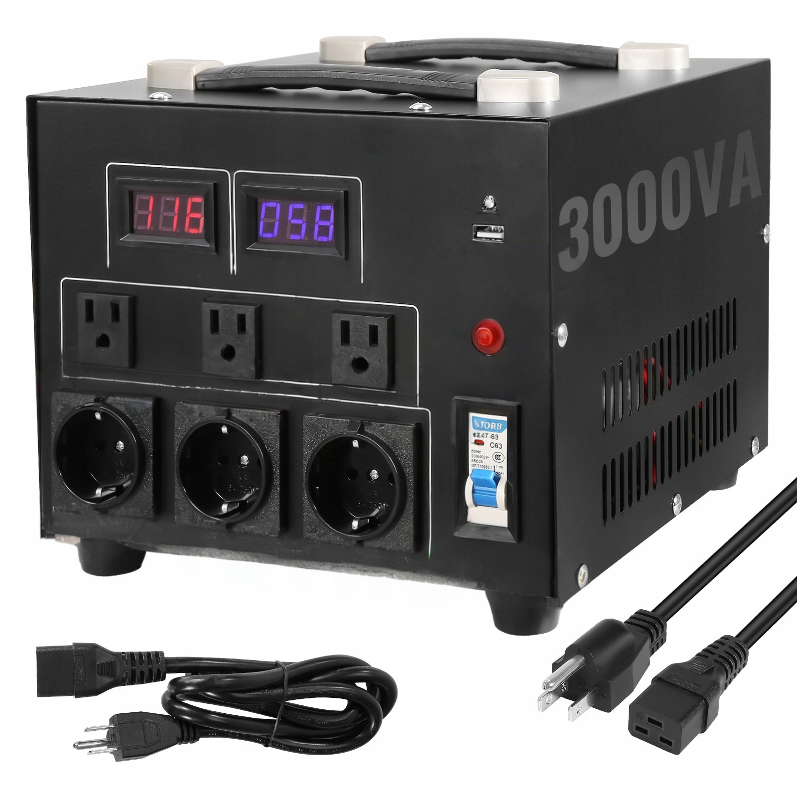 Transformátor Převodník napětí 3000VA 220 V 110 V Ce