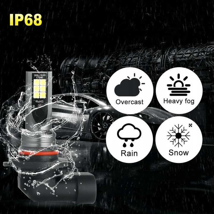 2x ŻARÓWKI LED H11 80W 360° 4000LM HOMOLOGACJA 6500K MOCNY LIGHT Numer katalogowy części 01581