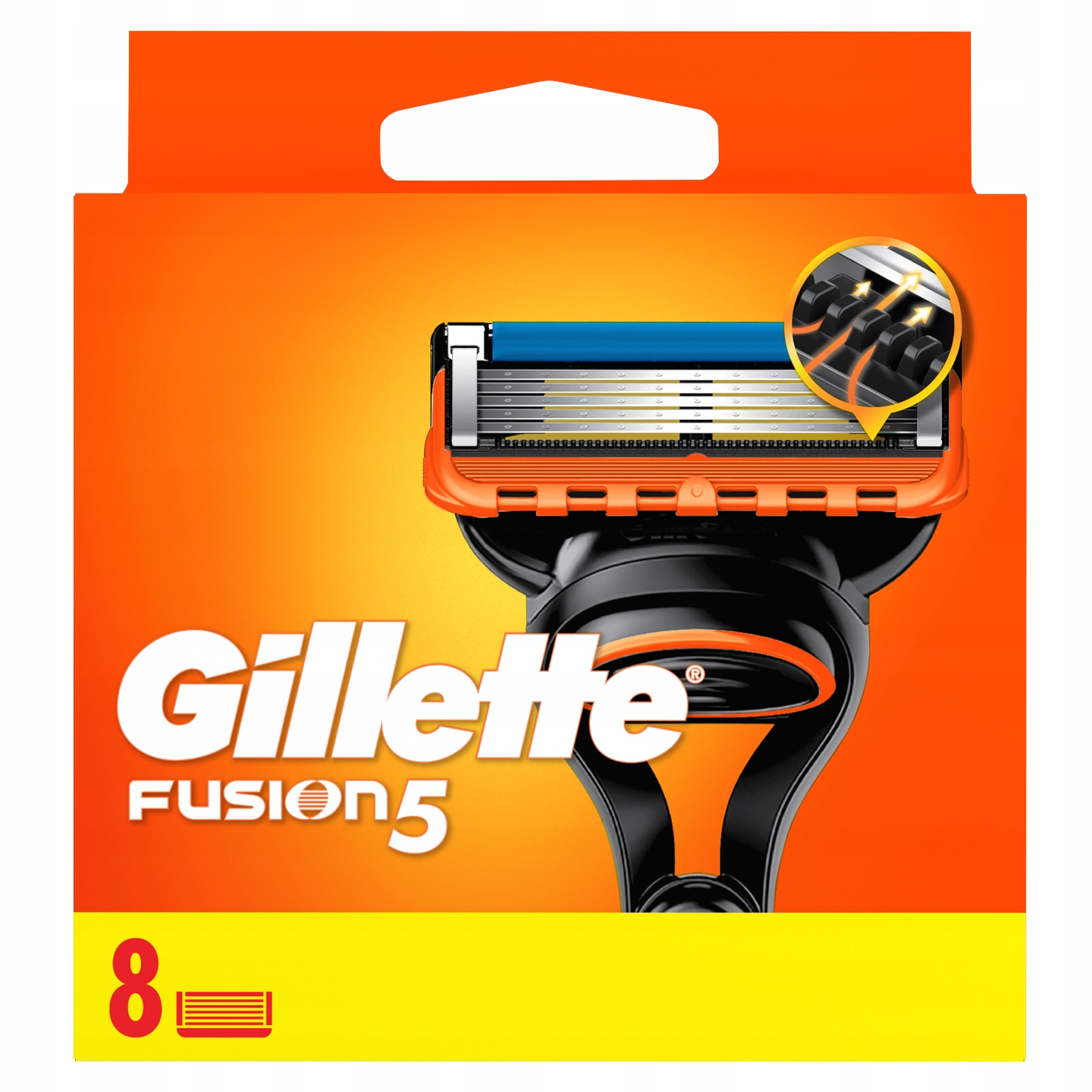 Ostrza wymienne Gillette Fusion5 do maszynki do golenia dla mężczyzn, 8 szt