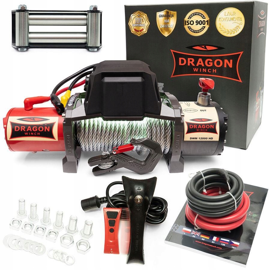 Vytahovač Dragon Winch Maverick 12000 DWM12000HD s ocelovým lanem