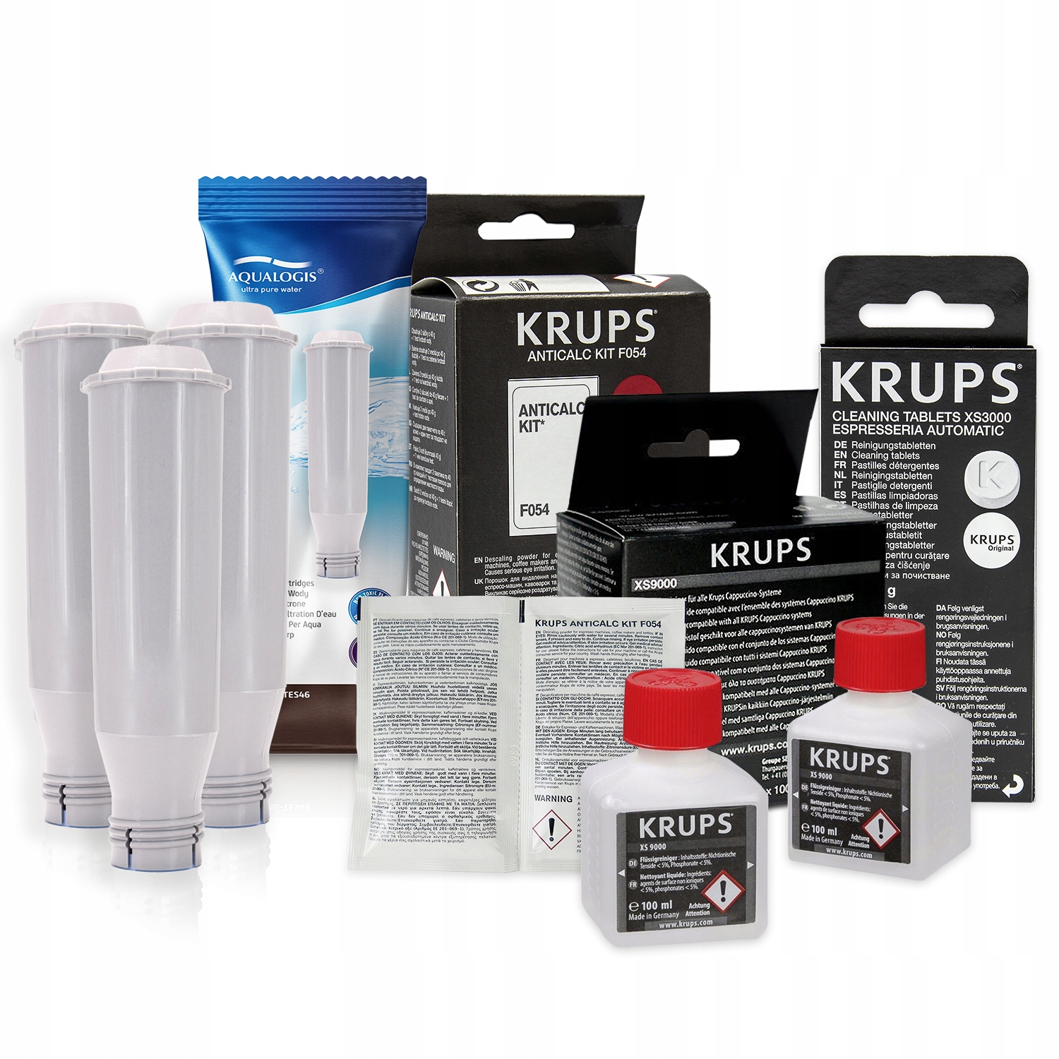 3x Filter Voda AL-TES46 Do kávovaru Krups Odvápňovač Tablety Tekutina