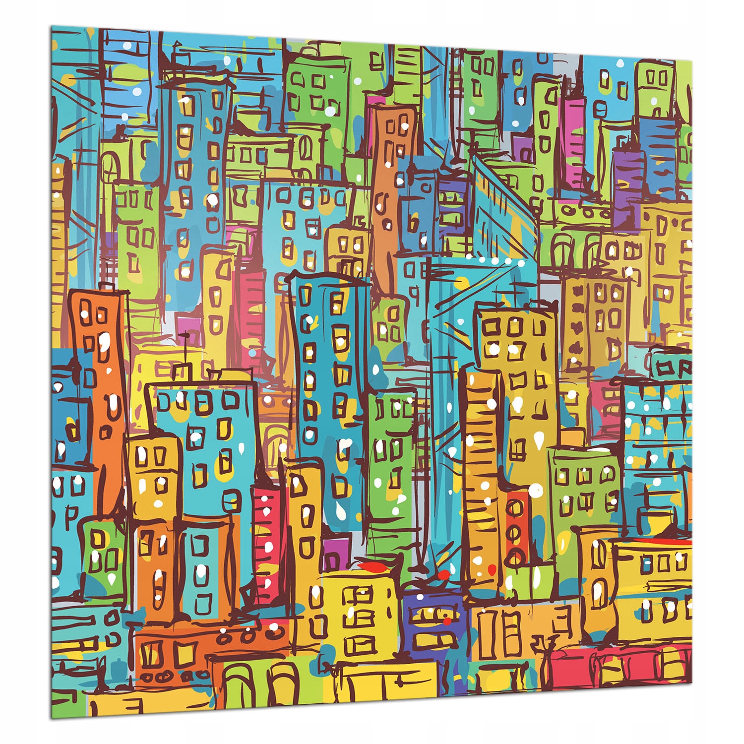 Skleněná Ochranná Deska 60x65 Město