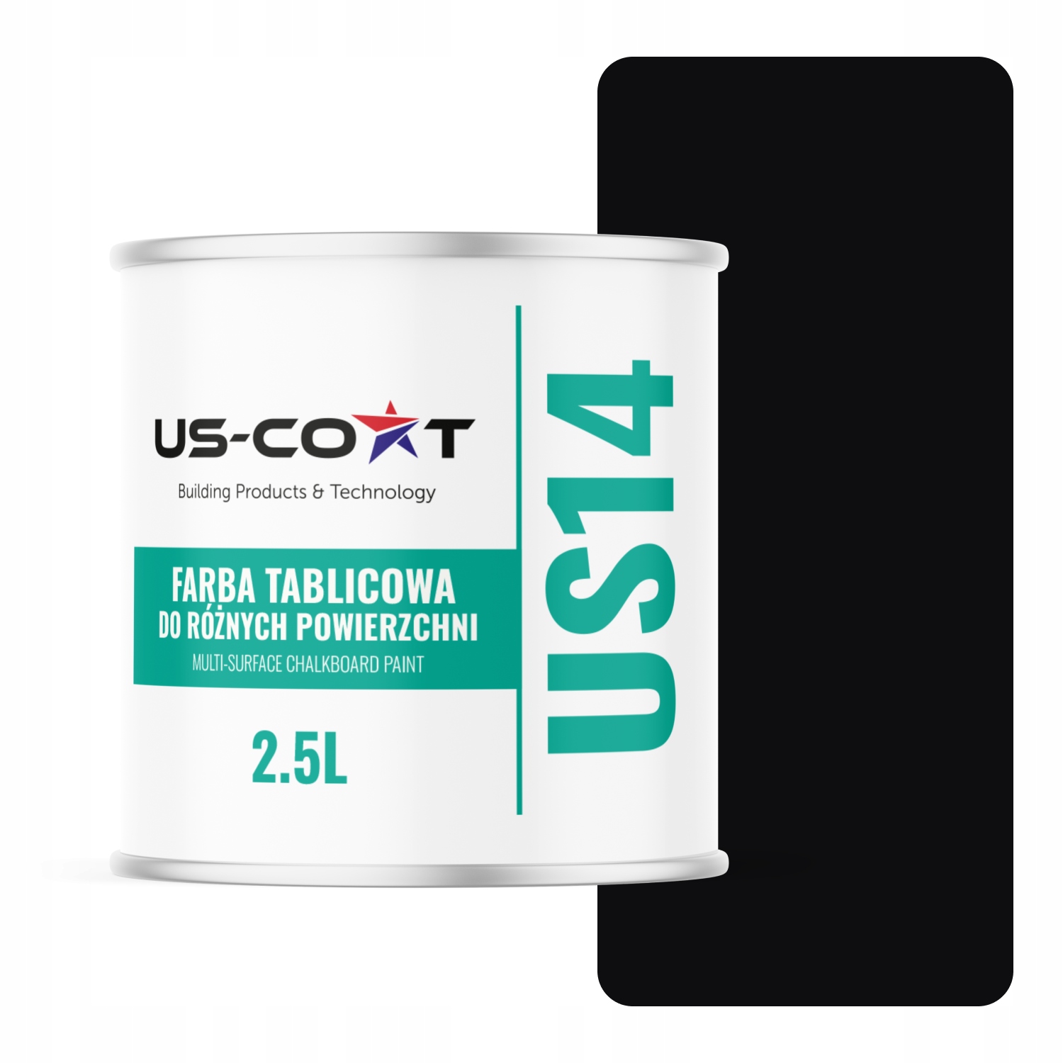 Tabuľová Farba Na Steny Písacieho Nábytku Kriedou Farba Čierna RAL9005 2,5L Mat