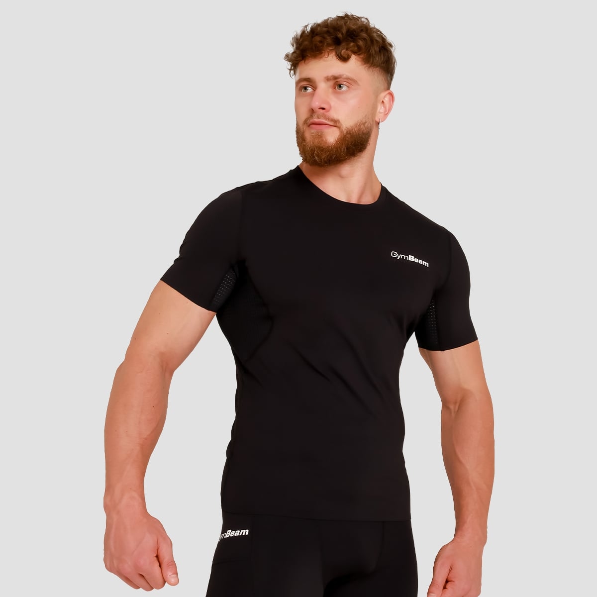 GymBeam Kompresyjny T-Shirt High Black XL
