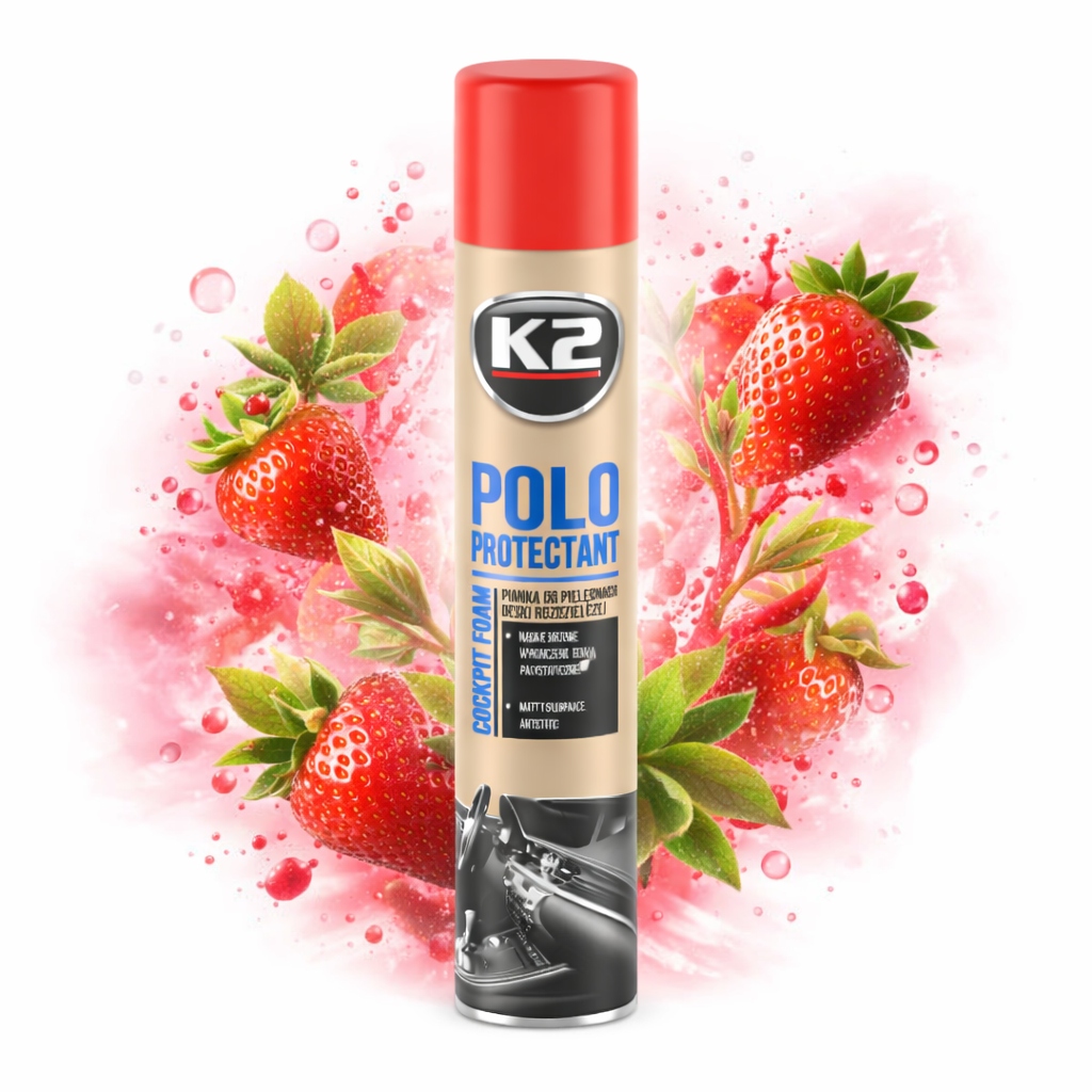 Pianka do czyszczenia kokpitu K2 Polo Protectant Mat 750ml Truskawka