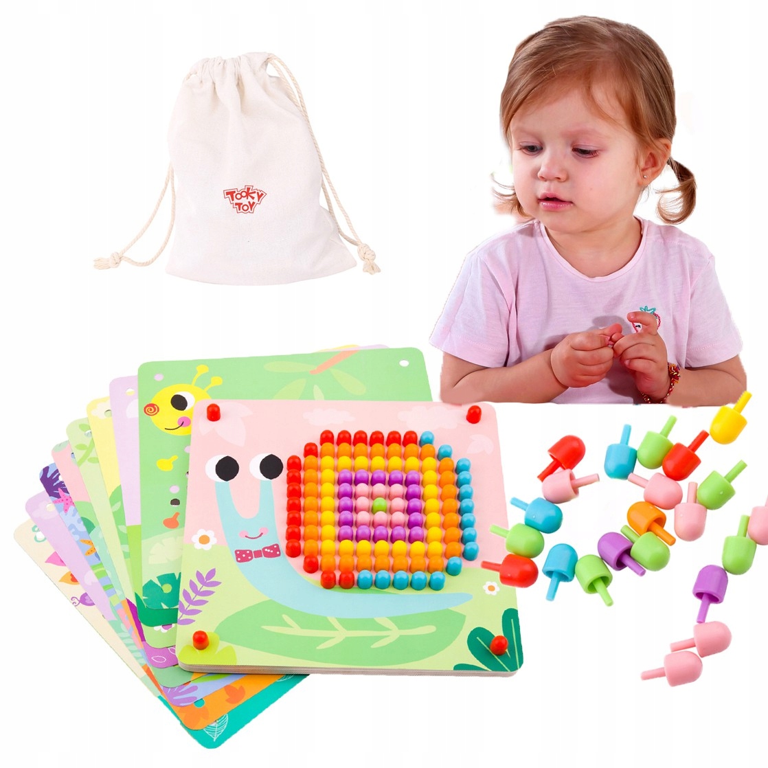

Układanka Mozaika Montessori Plansze / Tooky Toy