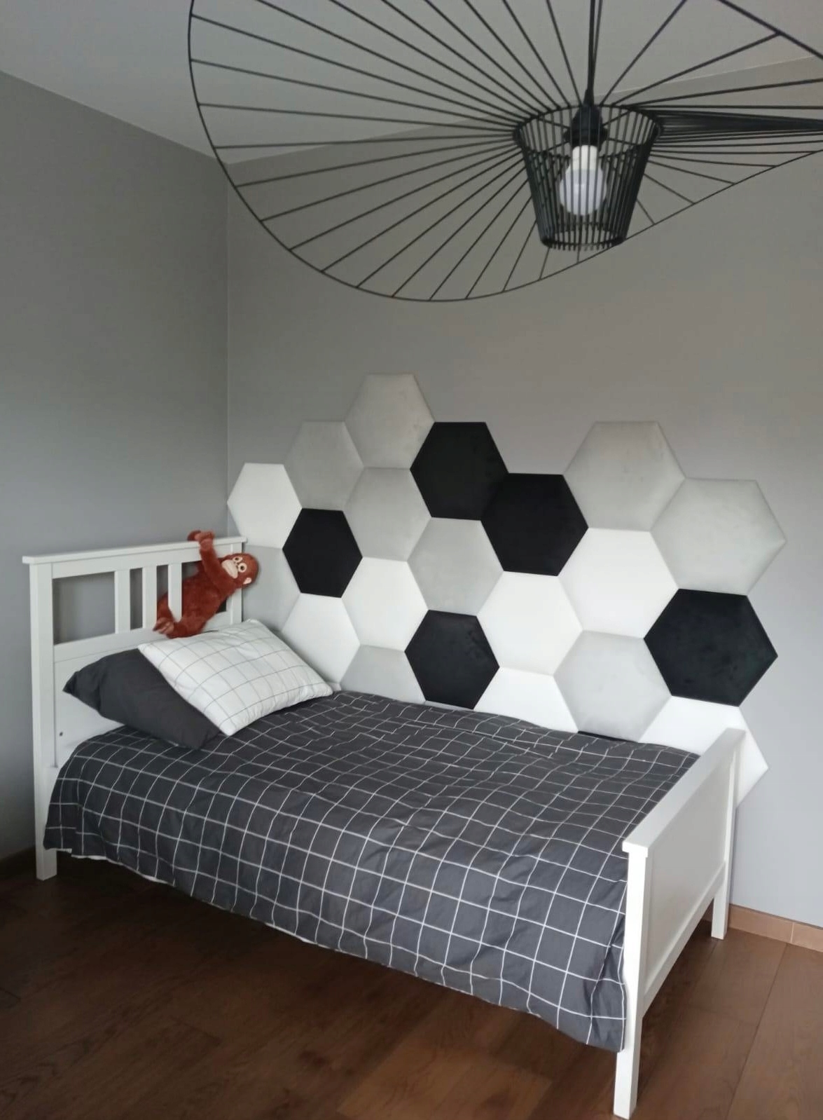 Sada Kusov Čalúnených Panelov Hexagon 30x26 Včelí Plást