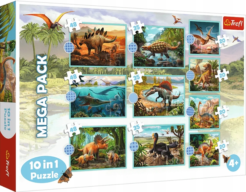 

Puzzle 10w1 Dinozaury 10 Układanek Z Dinozaurami