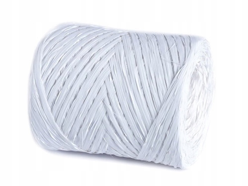 RAFIA SYNTETYCZNA WSTĄŻKA 10 m BIAŁA
