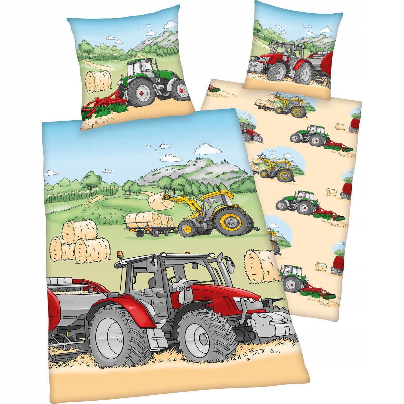 

140x200 Traktor Farma Pościel Dziecięca Flanelowa