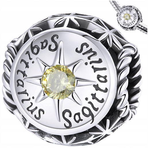 

Charms Strzelec Znak Zodiaku koralik srebro pr 925