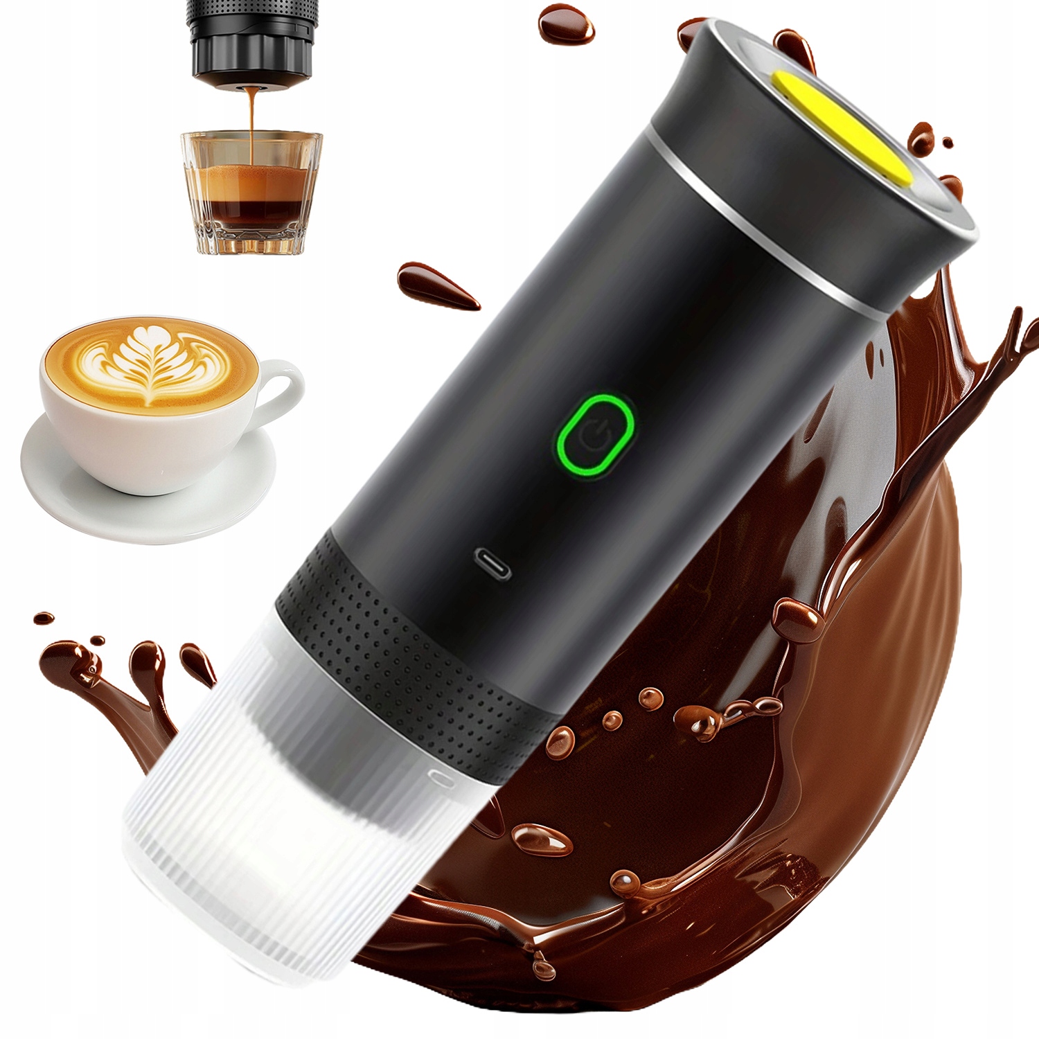 Profesionální Přenosný Automatický Kávovar 60 ML Lze Ohřívat
