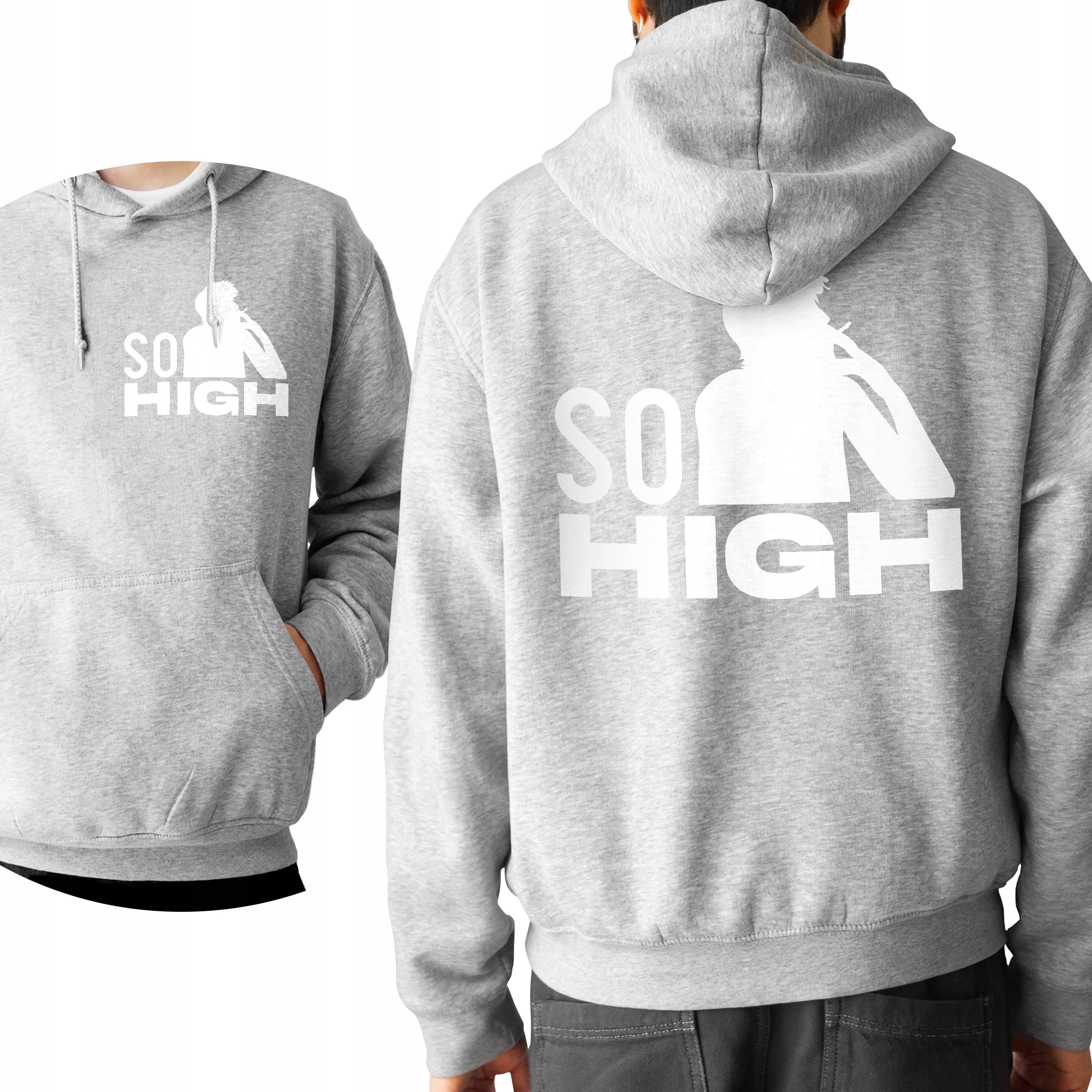 Módní mikina s kapucí So High WeeD Cannabis Mnoho různých vzorů L