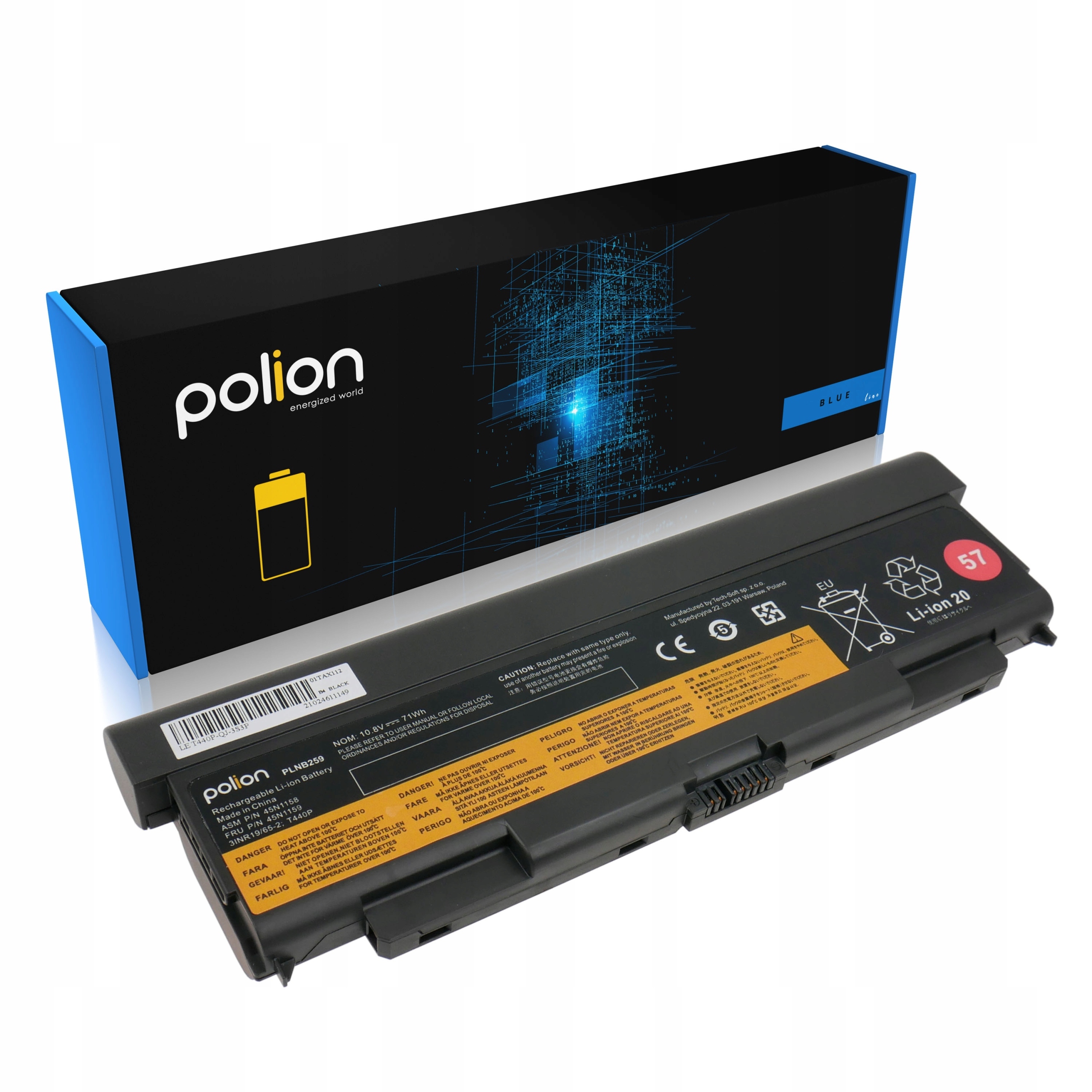 Baterie pro Lenovo ThinkPad L440 L540 T440P T540P W540 W541 6600mAh