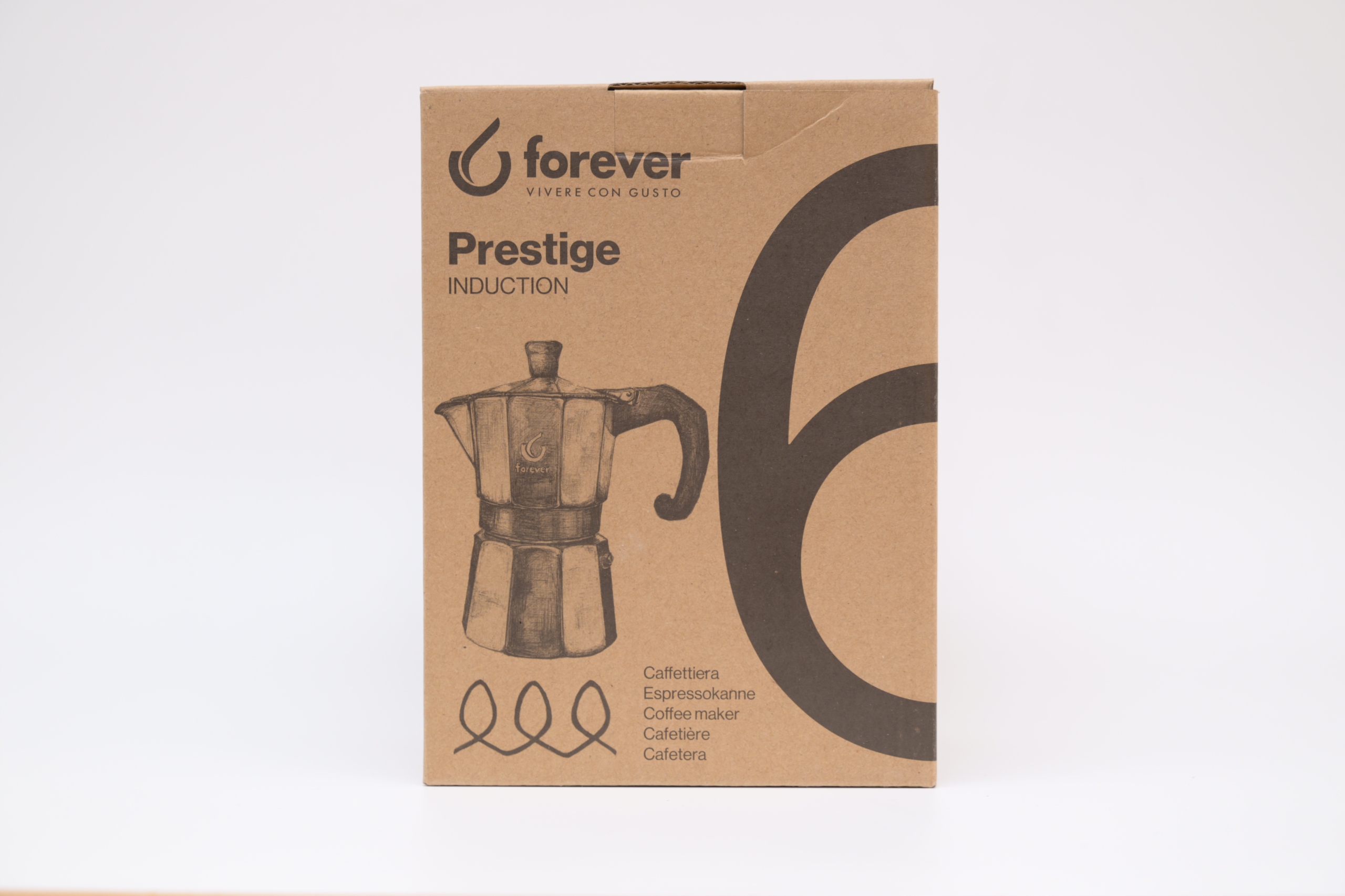 Forever Moka Prestige Induction 6TZ Talianska kávovarka 300 ml