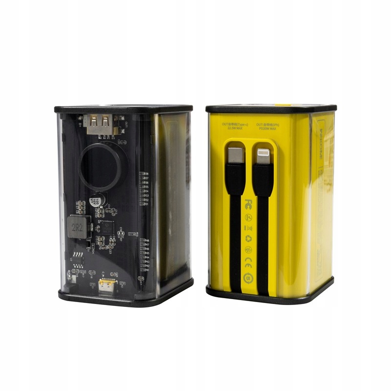 Powerbanka 20000 mAh Fast Charging s vestavěným kabelem Usb-c Pd&+