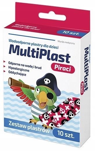 

Zestaw Plastrów Dla Dzieci MultiPlast Piraci 10szt