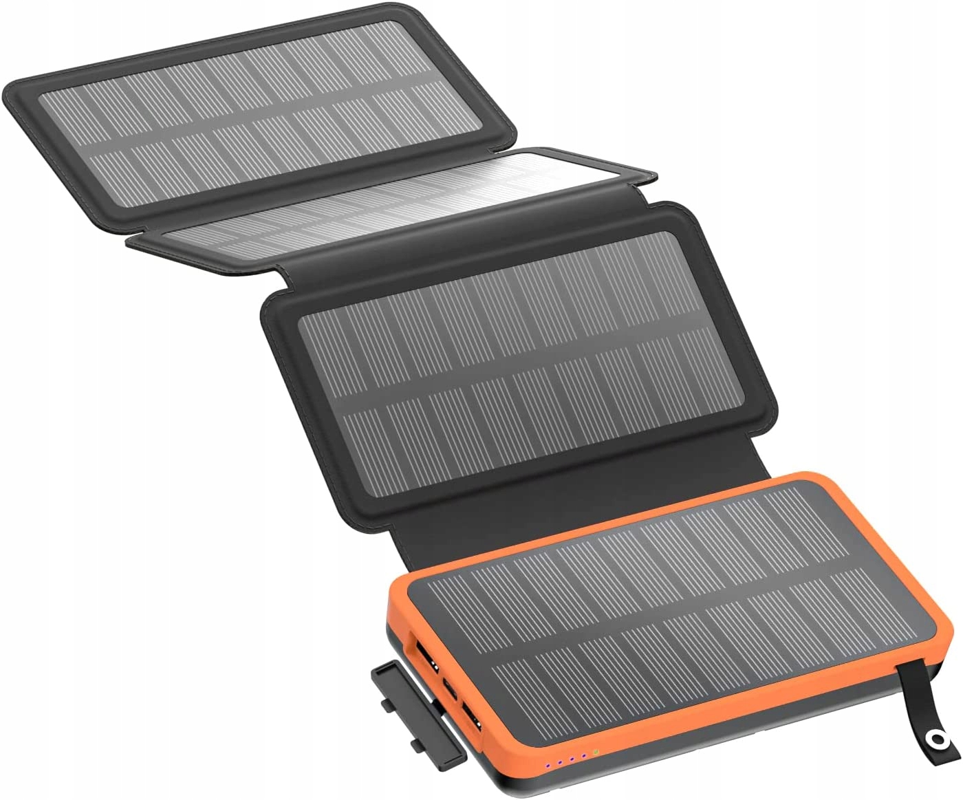 Solární Powerbanka 26800 mAh 4 Panely Rychlé Trojité Nabíjení Svítilna 3A