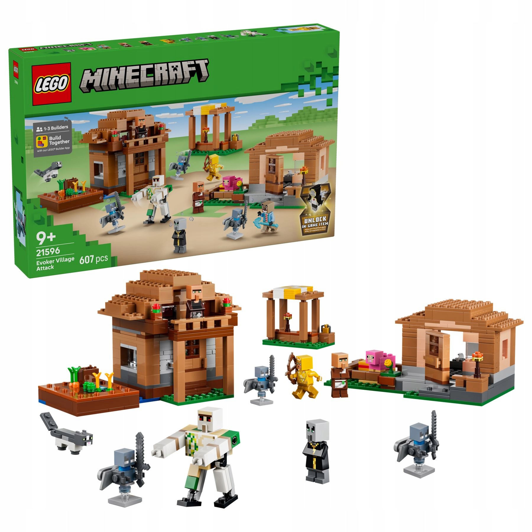 stavebnice Lego Minecraft 21596 Nájezd vyvolávačů na vesnici